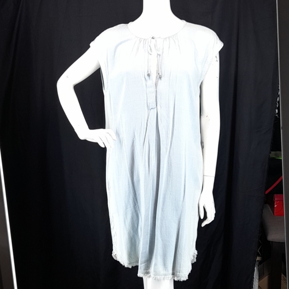 Splendid Indigo Midi Loose Fitted Crosshatch Dress - Picture 5 of 12